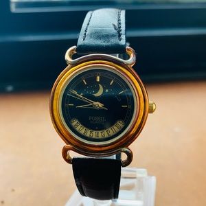 1988 FOSSIL MOON PHASE CALENDAR WATCH